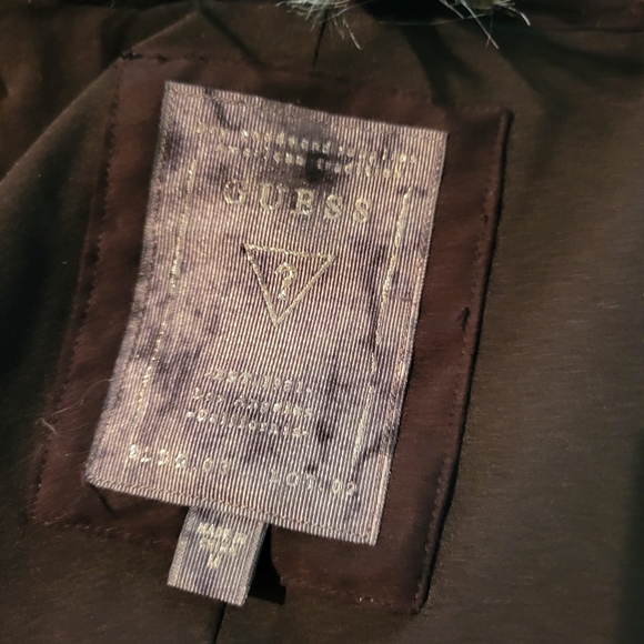 Guess convertible jacket / vest Faux Leather, Fur.  Size Medium - Picture 13 of 15